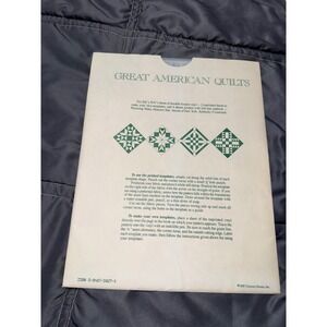 Vintage Great American Quilts 1987 Vinyl Templates Oxmoor House 6 Sheets Pattern